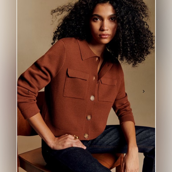 Sezane Sweaters - Sezane Betty Brown Button-Up Jacket NWOT